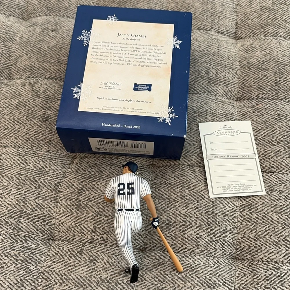 2003 Hallmark Christmas ornament featuring Jason Giambi NY Yankees